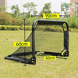 Khung thành bóng đá mini ( tặng kèm bóng) kích thước 90 x 60 x 60cm (dài x rộng x cao), phù hợp chơi trong diện tích nhỏ, có thể gập gọn dễ dàng