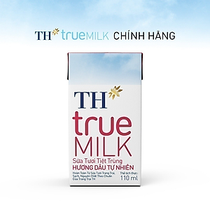Thùng 48 hộp sữa tươi tiệt trùng TH True Milk  hương dâu tự nhiên 110ml