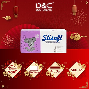 Giấy ăn Slisoft Trắng tự nhiên đa năng,khăn giấy rút thân thiện môi trường không chất tẩy trắng an toàn cho cả gia đình