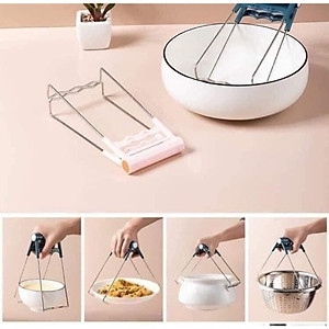 Dụng cụ kẹp gắp bát đĩa chống nóng thông minh, khay inox kẹp đồ nóng nhà bếp đa năng - GIAO MÀU NGẪU NHIÊN - Hàng Chính Hãng