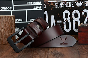 Thắt Lưng Da Bò Chính hãng COWATHER XF010 Nâu