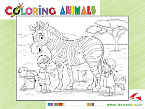 Xếp hình Tia Sáng  Ngựa vằn  (30 Mảnh Ghép) - Tặng kèm tranh tô màu cho bé