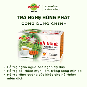 Trà Nghệ Túi Lọc Hùng Phát Giảm Đau Dạ Dày Tăng Cường Sức Khỏe Hệ Tiêu Hóa Hộp 25 Gói