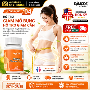 Detox viên uống thải độc cơ thể DETOX DAMODE lọ 60 viên uống detox làm sạch đại tràng chính hãng Hoa Kỳ 