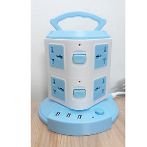 Ổ Điện 2 Tầng Thông Minh  Đa Năng - 8 Ổ Cắm 3 Cổng USB