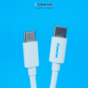 Bộ sạc nhanh chuẩn PD 20W iCybernet IC-3002 cáp C to C 1,2m (Cáp hỗ trợ sạc tối đa 100W cho mọi thiết bị typeC) - Hàng chính hãng