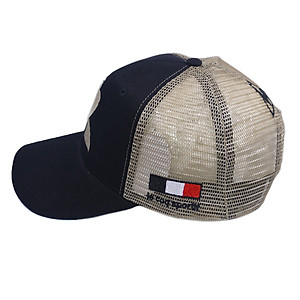 Mũ lưỡi trai vải lưới thêu hình con gà thời trang, khóa nhựa xịn - Hạnh Dương - Đen & Nâu