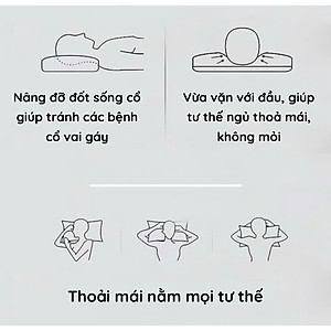 Gối Ngủ Công Thái Học Massager Kim Cương 3D Cao Cấp - Chống Đau Mỏi Vai Gáy, Kích Thước 48x74cm - HÀNG CHÍNH HÃNG MINIIN