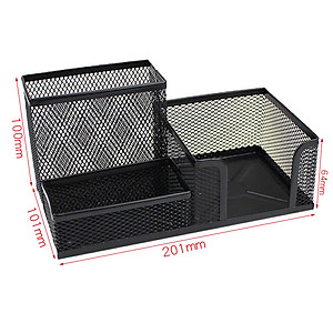 Hộp đựng bút để bàn Văn Phòng Phẩm NASI NS15 nhiều ngăn bằng thép sơn tĩnh điện cứng chắc khay đựng kệ để bút học sinh 