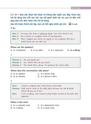 Sách Tài Liệu Luyện Thi Tổng Hợp VSTEP Bậc 3 (B1) (Quét Mã Qr Hoặc Vào Trang Web Để Nghe File Mp3)
