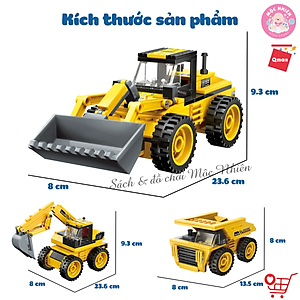 Đồ chơi xếp hình lắp ráp Qman 42110 - Xe xây dựng (203 mảnh ghép) - Dành cho bé từ 6 tuổi