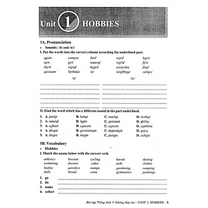 Sách Bài Tập Tiếng Anh Lớp 7 Theo Chương Trình GDPT Mới (Không Đáp Án)