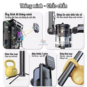 Gậy quay video MP19s thông minh,chụp ảnh, livestream, kim loại bền bỉ, gimbal 360 dõi theo, nâng cấp, hàng chính hãng