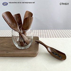Thìa/Muỗng xúc trà gỗ Óc Chó (15cm) CTH531 - Dùng xúc cafe, xúc gia vị, ăn uống sạch, decor trang trí