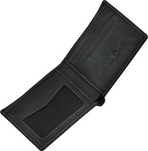 Ví Nam Da Bò AT Leather 056 (10 x 8.5 cm) - Đen