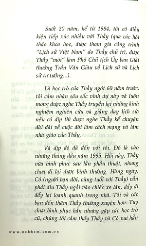 Sách Giáo Sư Trần Văn Giàu - Nghe Thầy Kể Chuyện