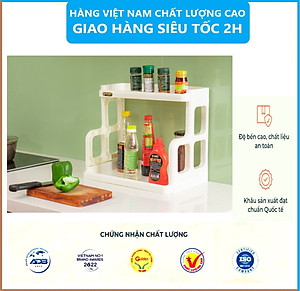 Kệ Đựng Gia Vị Nhà Bếp 2 Tầng Chắc Chắn Việt Nhật , Kệ Nhà Bếp Đa Năng - Hàng Việt Nam