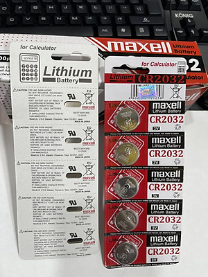 Vĩ 5 viên pin Maxell CR2025-CR2016-CR2032 -CR1220-CR1620-CR1616-CR1632   3V - hàng nhập khẩu 