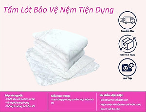 Tấm Lót Bảo Vệ Nệm Có Thun Chằn 4 Góc [Đủ Size]