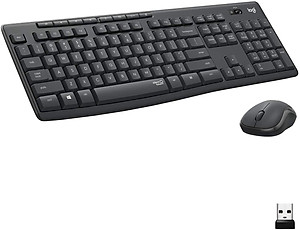 Combo chuột phím không dây Logitech MK295 Silent - Chống ồn 90%, có phím số, mắt đọc cải tiến, bền bỉ, không lag - Hàng chính hãng
