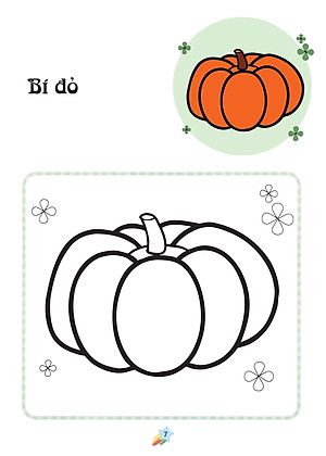 Sách 123 Nào Ta Tô Màu! - Rau Xanh