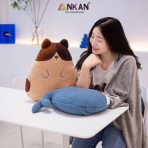 Chăn Gối Văn Phòng Cao Cấp ANKAN (15 LỰA CHỌN), Gấu Mềm Mịn, Thời Trang, Thiết Kế Hiện Đại, Xinh Xắn