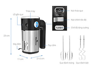 Máy đánh trứng BlueStone HMB-6338 - Công suất 400W - Hàng chính hãng