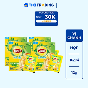 Combo 4 Trà Lipton Ice Tea Vị Chanh Mật Ong 16gói x 12gram/hộp