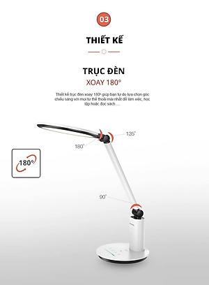 Đèn Để Bàn đổi màu 19W Panasonic HHGLT062319 Chip Led RG0, không ánh sáng xanh, an toàn cho mắt, điều chỉnh độ sáng