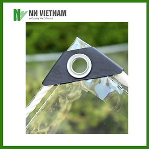 Bạt PVC trong suốt chống thấm nước - Độ dày 0.4mm che mưa lấy sáng ngoài - May viền khuy sẵn