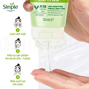 Sữa Rửa Mặt Simple lành tính và hiệu quả cho mọi loại da 150ml