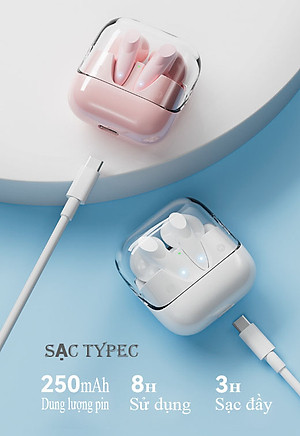 Tai Nghe Bluetooth RiBi G60 - Âm thanh cực hay - Pin trâu đến 8h - Sạc nhanh Type - C - Mẫu mã cực đẹp -  Hàng chính hãng