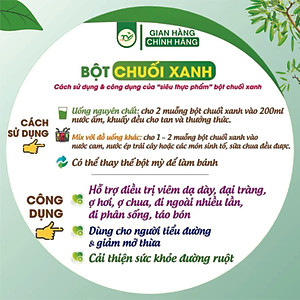Bột Chuối Xanh Ftaky OCOP 3 Sao, Sấy Lạnh, Giàu Tinh Bột Kháng hộp 500g 