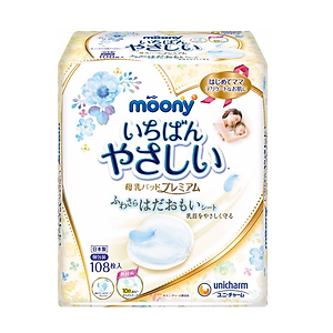 Miếng lót thấm sữa Moony (108 miếng/hộp) - Nhập khẩu từ Nhật Bản