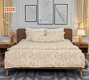 Bộ Ga 4 món Cotton Đũi Tatana mền mịn, thoáng mát  Mẫu ngẫu nhiên ( chọn mẫu ib shop )