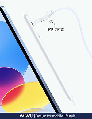 Bút cảm ứng Wiwu Pencil Pro IV cho điện thoại, máy tính bảng sử dụng chip dẫn thông minh và lõi bút tùy chỉnh - Hàng chính hãng