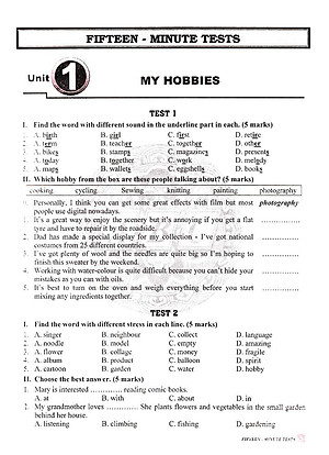 Sách Bộ Đề Kiểm Tra Tiếng Anh Lớp 7