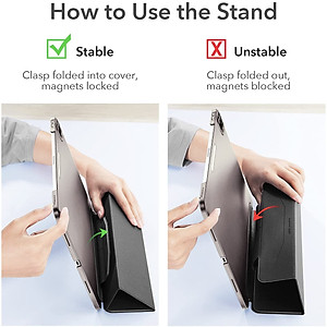 Bao Da Dành Cho iPad Pro 11 inch 2021/2022 và iPad Pro 12.9 inch 2021/2022 ESR Ascend Trifold Hard Case - Hàng Nhập Khẩu