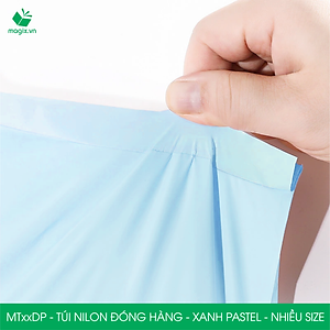 Combo 100 túi nilon gói hàng - túi niêm phong đóng hàng màu xanh pastel - NHIỀU KÍCH THƯỚC