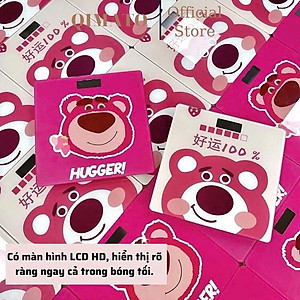 Cân Sức Khỏe  gia đình , hình gấu dâu , cân điện tử có đèn Led ,    là sản phẩm rất cần thiết cho mọi gia đình 
