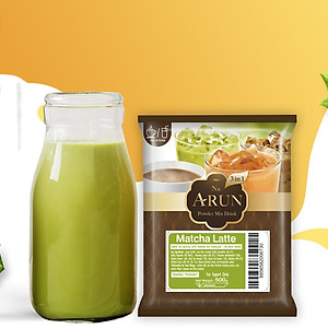 Bột Trà Sữa Thái Xanh (Bột trà sữa Matcha Latte) Na Arun túi 500G pha đủ 40 Ly - Hàng nhập khẩu chính hãng Thái Lan
