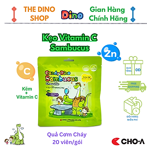 Kẹo Dino Sambucus Bổ Sung Kẽm Và Vitamin C Giúp Trẻ Ăn Ngon (20 viên/gói)