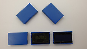 Thẻ mực Con Dấu ngày tháng Pet-400 màu xanh