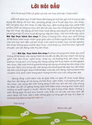 Bài Tập Thực Hành Âm Nhạc Lớp 1 (Theo Chương Trình Giáo Dục Phổ Thông 2018)