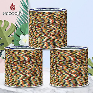 Bó dây ngũ sắc đan vòng - Dây chỉ ngũ sắc handmade - Ngọc Quý Gemstones