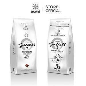 Combo 2 Bịch Cà Phê Hạt Mộc Success 2 Trung Nguyên Legend – Gói 1kg – Cà Phê Thể Chất Mạnh, Vị Cân Bằng