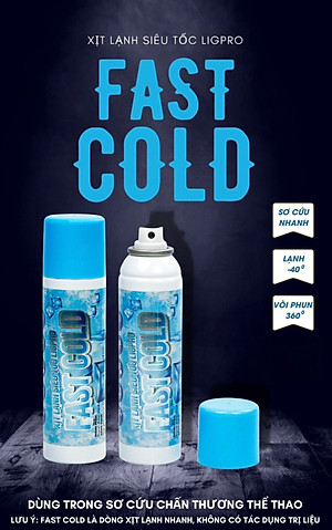 Chai xịt lạnh siêu tốc Ligpro 200ml, dùng trong chấn thương thể thao