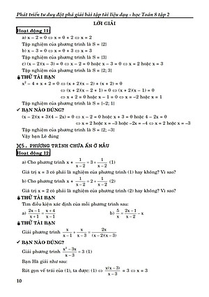 Sách Phát Triển Tư Duy Đột Phá Giải Bài Tập Tài Liệu Dạy - Học Toán Lớp 8 (Tập 2)