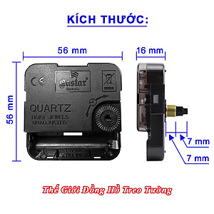 Máy Đồng Hồ Eastar Kim Trôi Độ Chính Xác Cao – Bộ Kim Đao thân Kim màu Đen có Dạ Quang màu Cam – Kèm theo Pin Maxell.