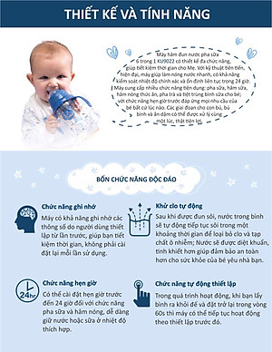 MÁY NẤU NƯỚC PHA SỮA CHO BÉ KUKU 6 IN 1 KUKU - KU9022